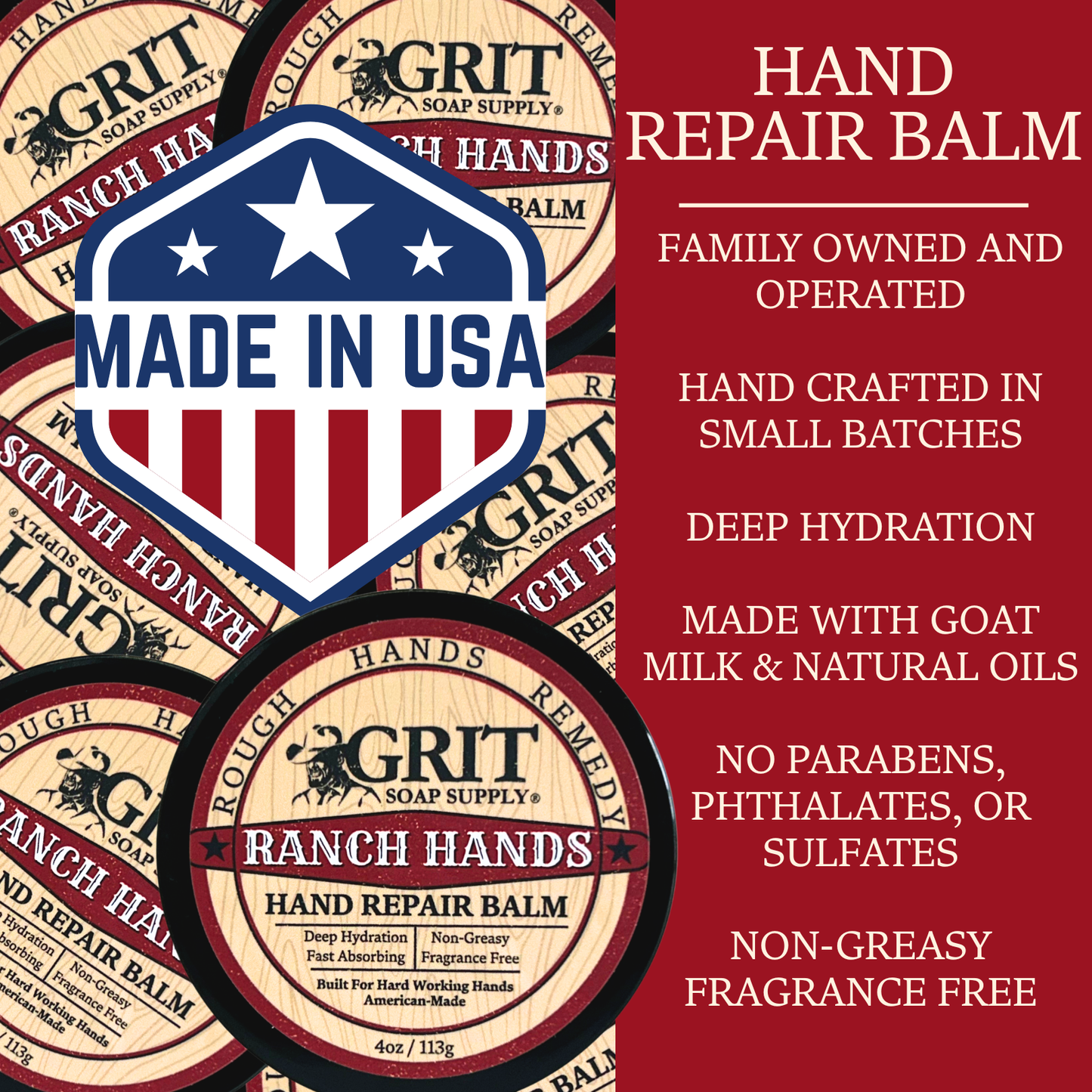Ranch Hands Hand Repair Balm | Goat Milk Hand Cream