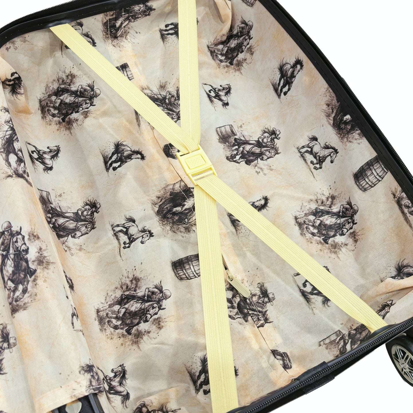 Barrel racing luggage rolling suitcase 