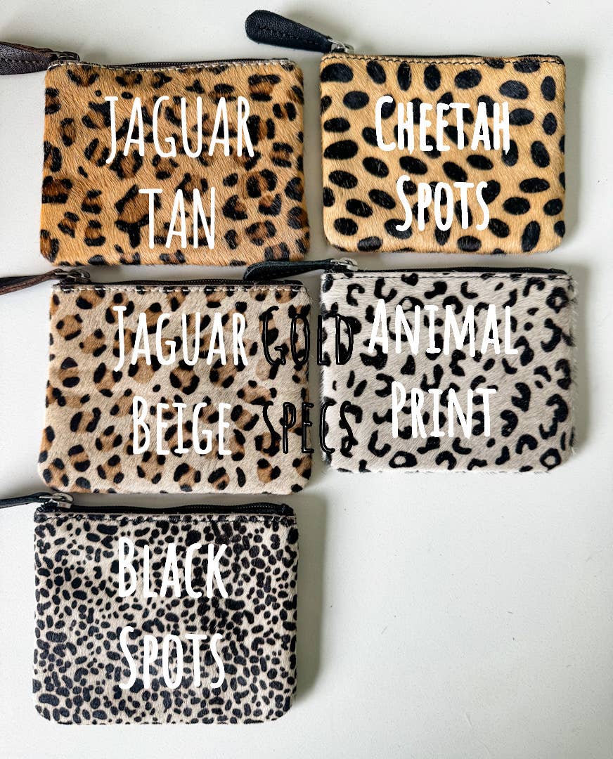 Western Cowhide Coin Change Money Pouch