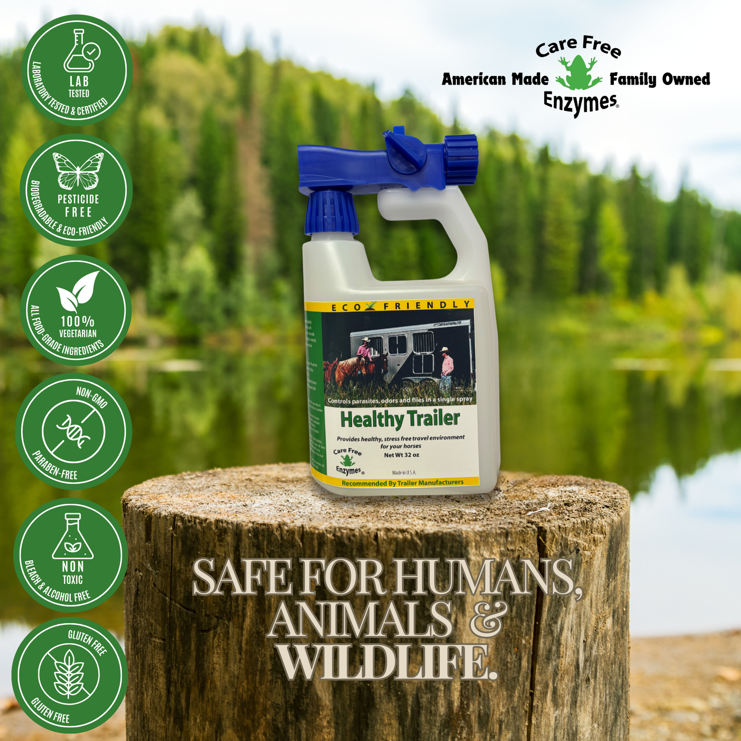 Horse & Livestock Trailer Cleaner & Deodorizer | Healthy Trailer | 32 oz & 33.9 oz