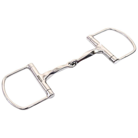 BarH Tack - Stainless Steel Broken Mouth D Ring Racing Snaffle Bit