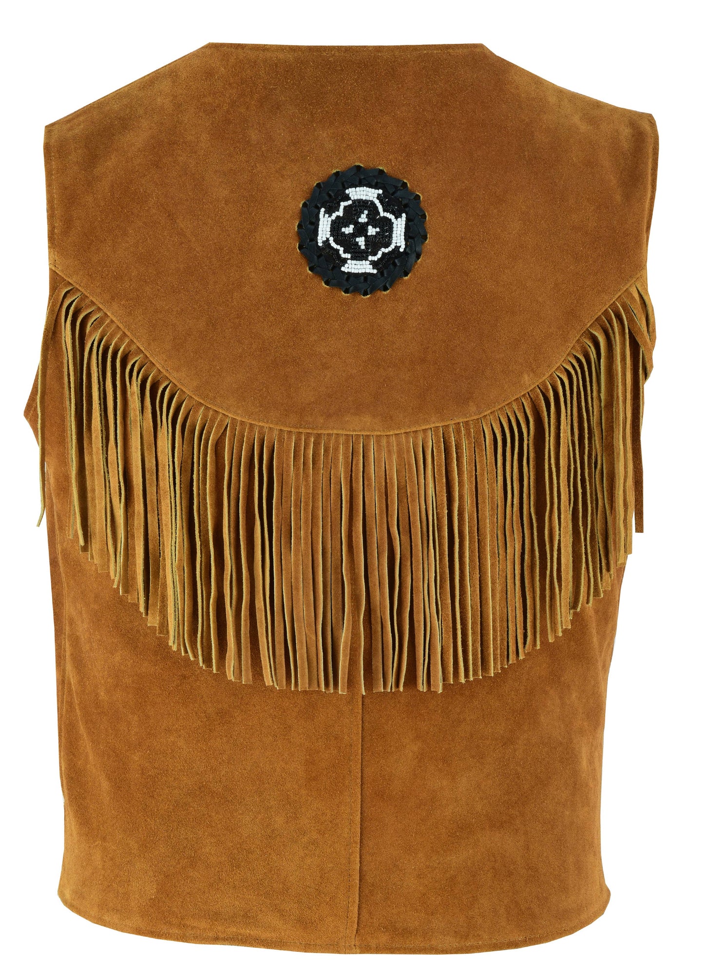 Suede Leather Vest with Fringes