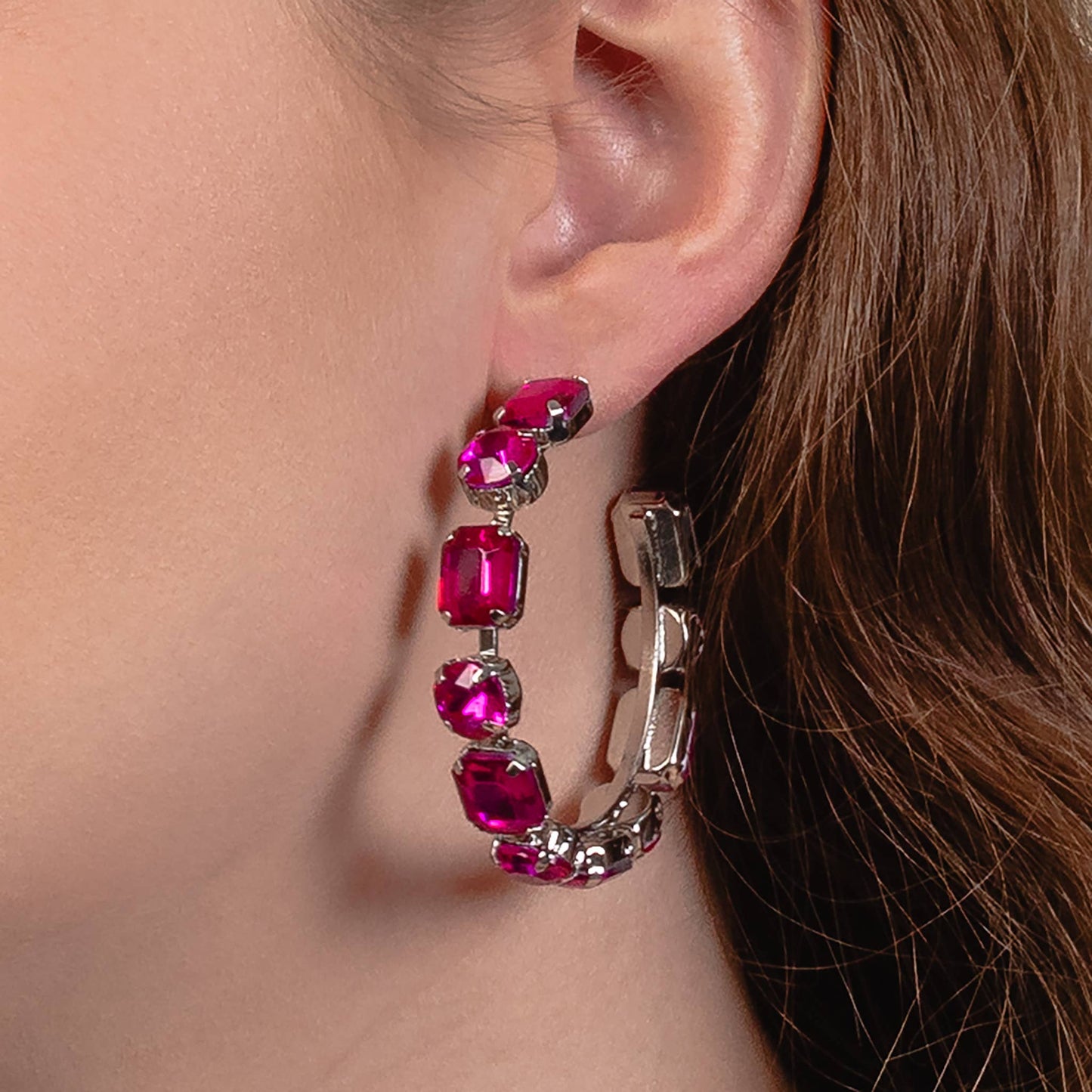 Crystal Hoop Earrings
