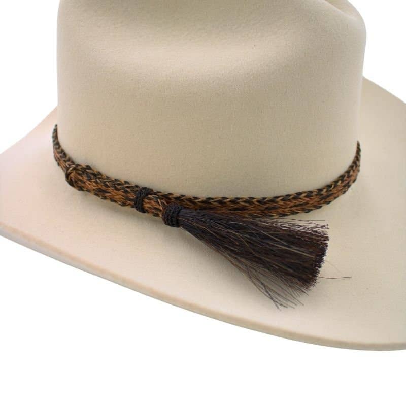 Horsehair Braided Single Tassel Hat Band - Sundown