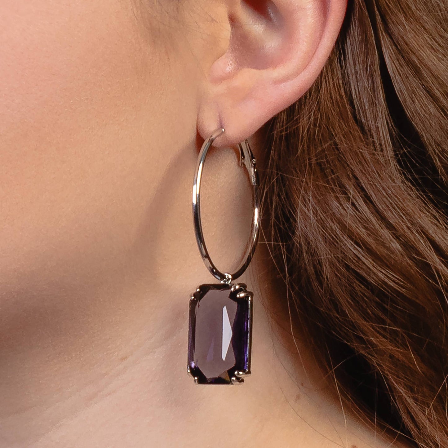 Crystal Hoop Earrings
