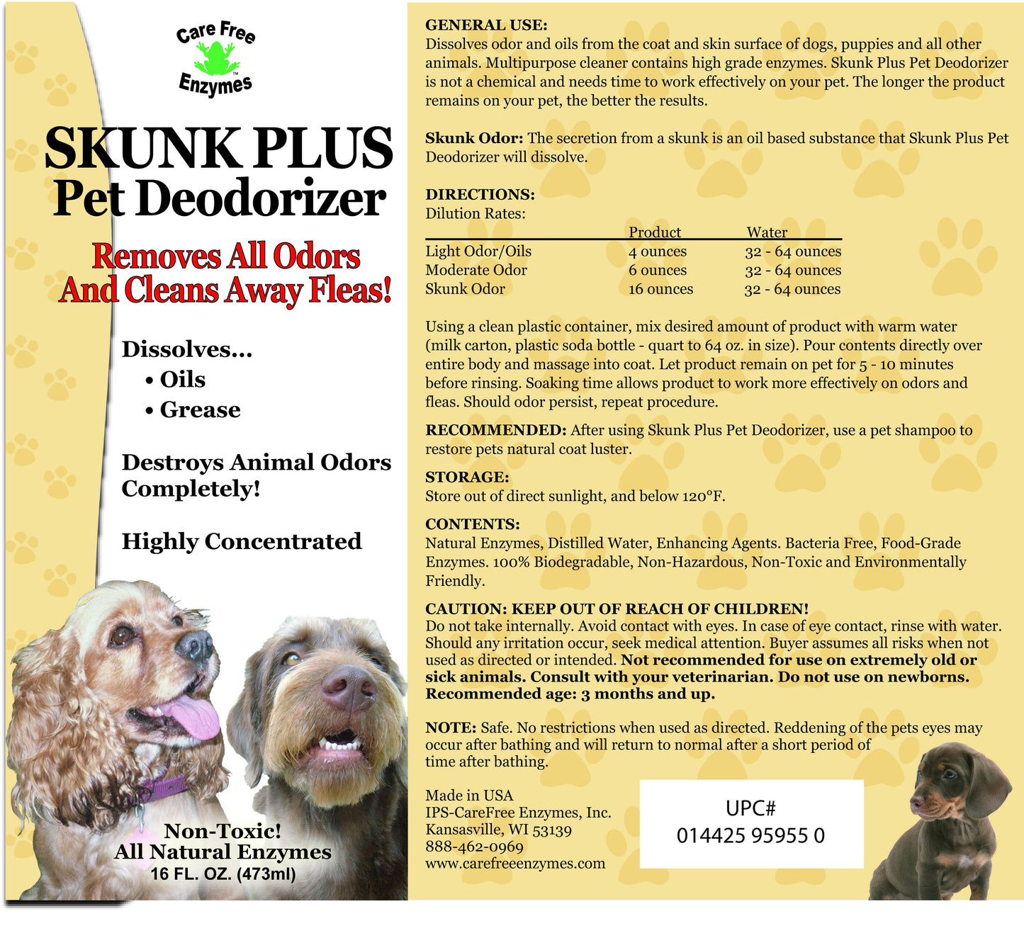 Skunk Plus Pet Deodorizer 16 oz