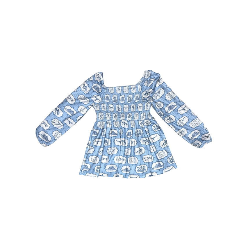 Blue Buckaroo LS Flutter Sleeve Shirt