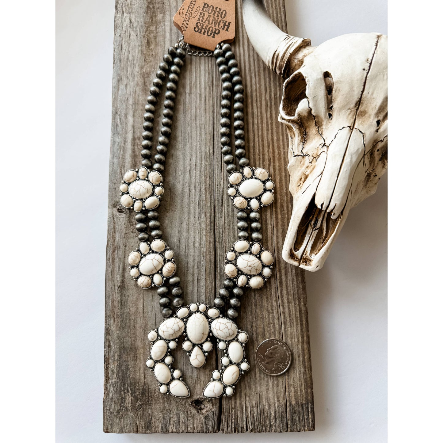 The Maya Western Chunky Squash Blossom Necklace