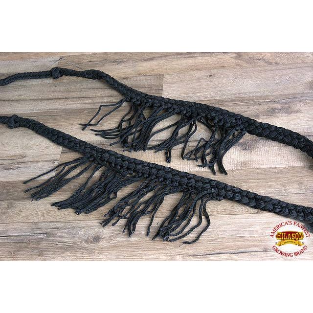 Barrel Racing Contest Reins Flat Braided Poly Horse Snaps1 X 8Ft Hilason