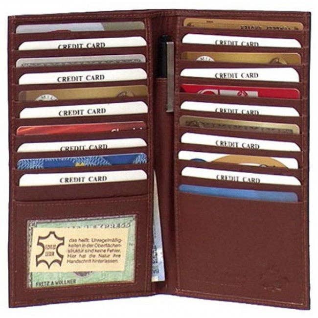 Genuine Leather Coat/Breast Wallet RFID Black, Brown 4506