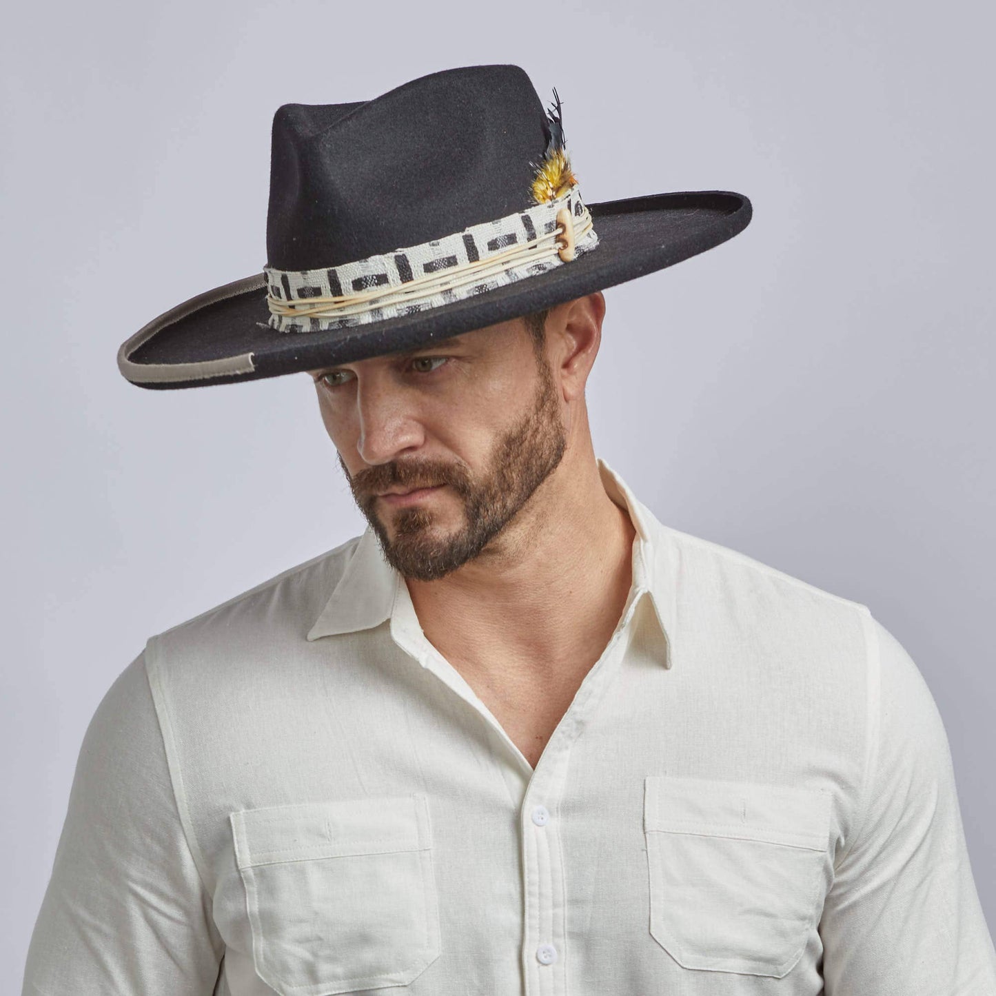 Wool Felt Teardrop Curled Brim Hat- Style Lounge