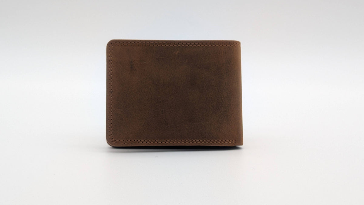 Mens Wallet, Brown Leather, RFID Protection Maple 383