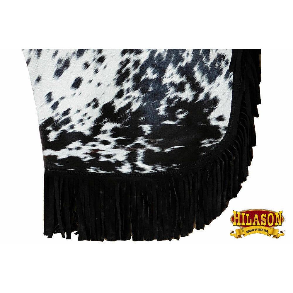 HILASON Western Pro Rodeo Bronc Bull Riding Leather Chinks | Handmade Chaps for Adults Hand Tooled Adult