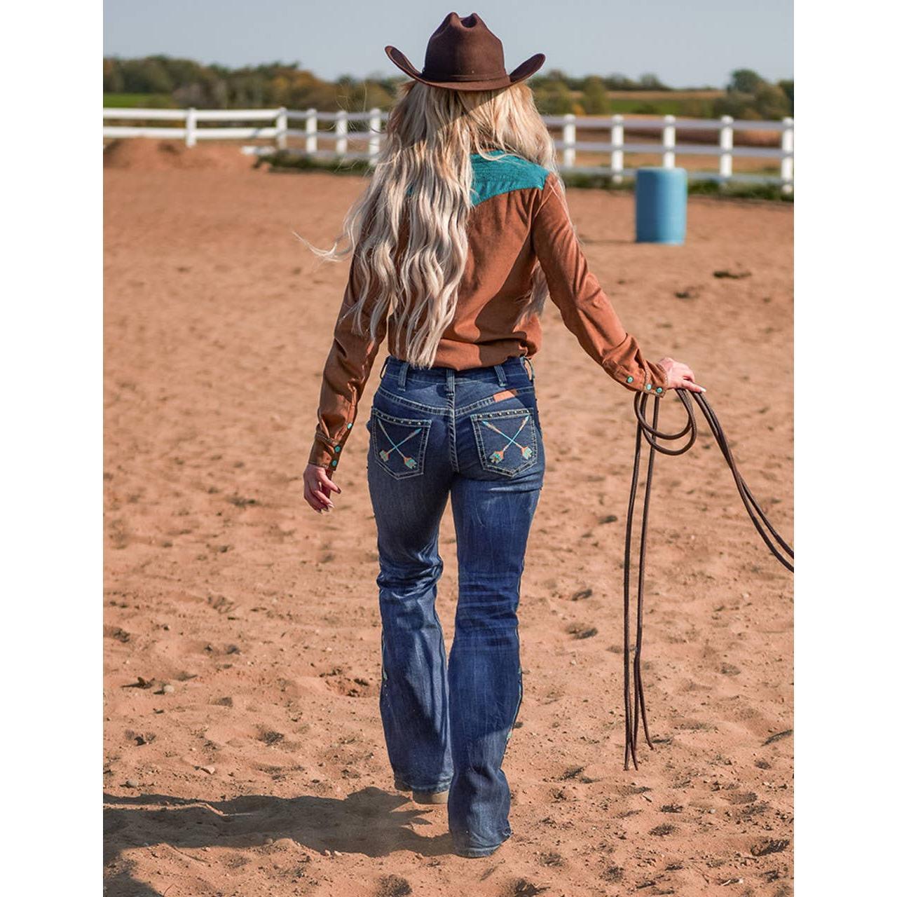 * Cowgirl Tuff Co. / B. Tuff Jeans - Turquoise Arrows