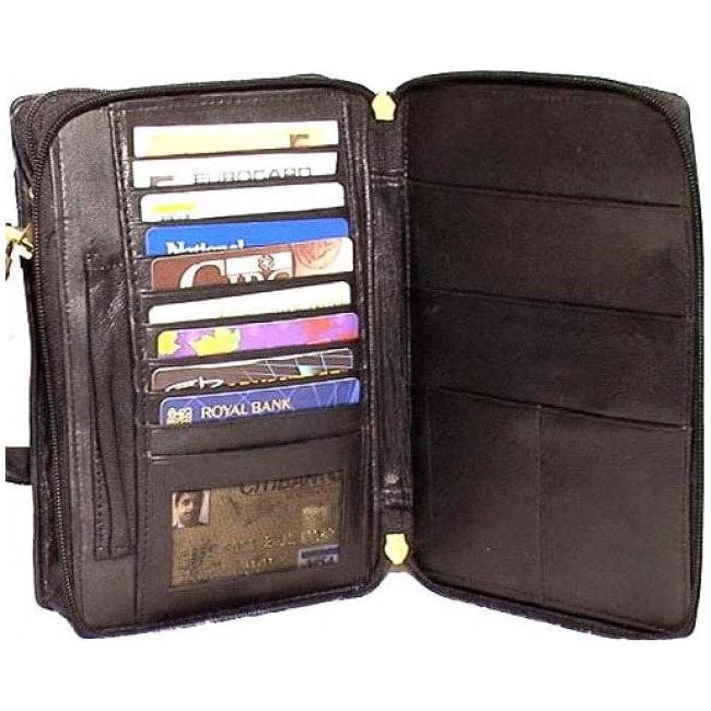 IGI CANADA - Genuine Leather Shoulder Messenger Organizer Bag # 3118