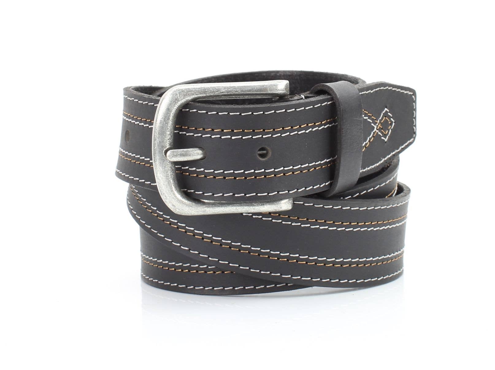 Two Tone Contrast Stitch Minimalist Style Belt ABB WST 1003