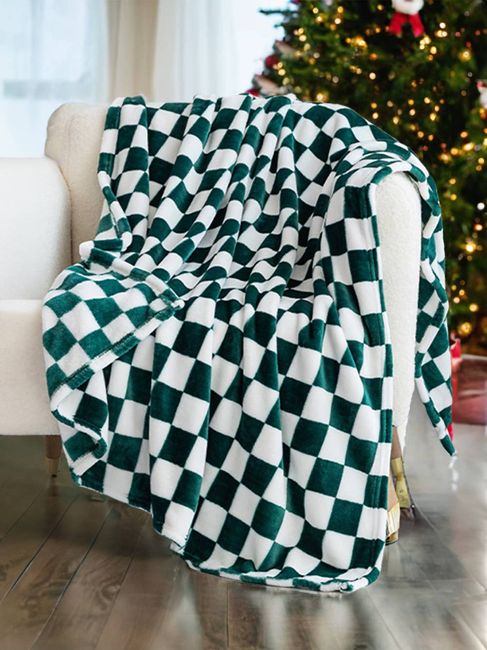 Checkerboard Printed Soft Throw Blanket 47*78 inch