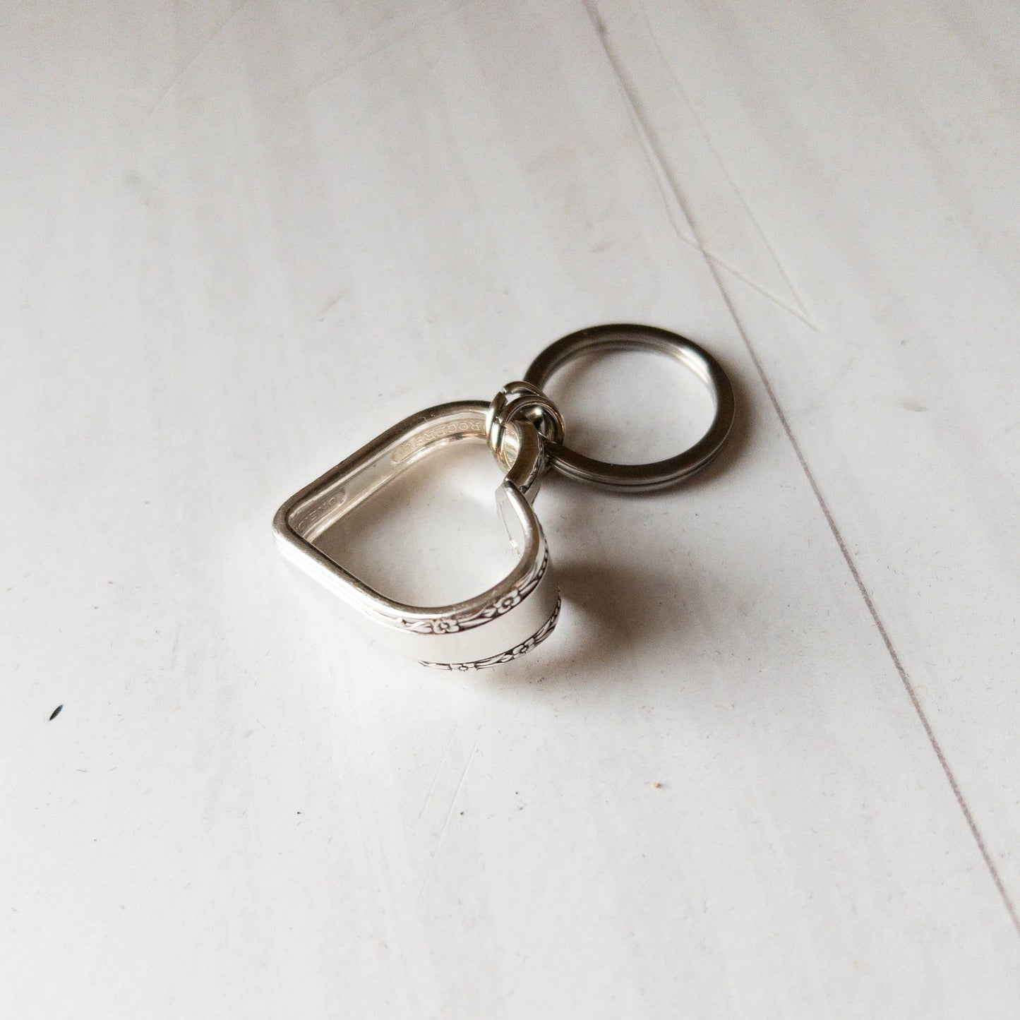 Bent Heart Keychain