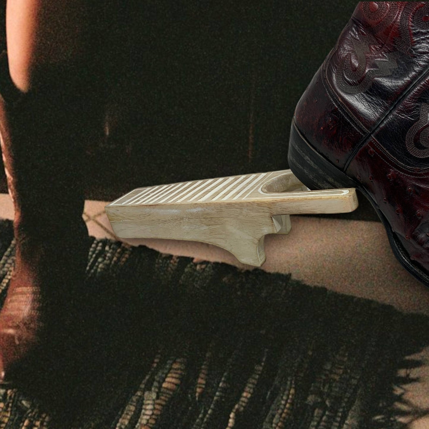 Boca Chica Hand Carved Mango Wood Boot & Shoe Jack