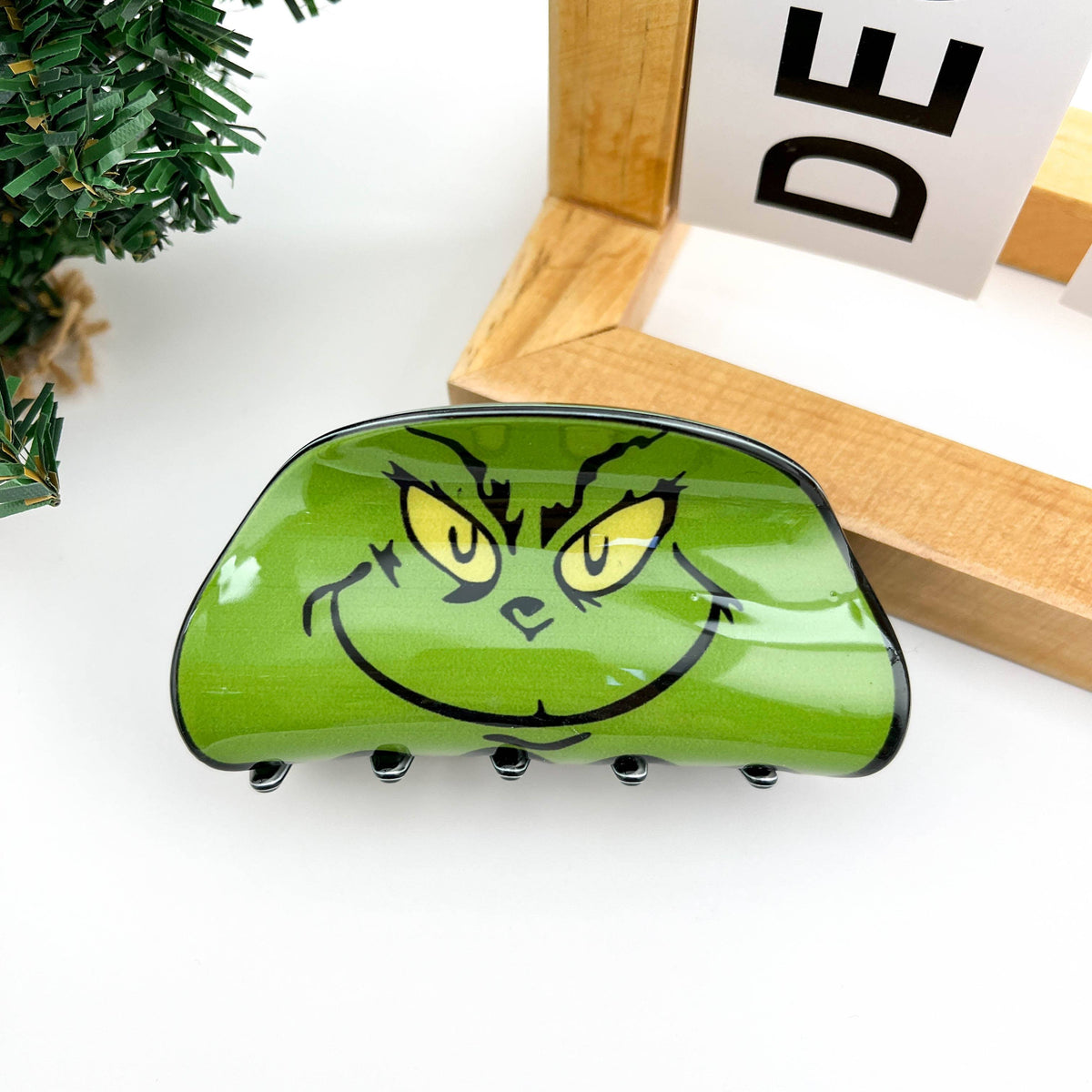 Green Goblin Face Hair Claw Clip