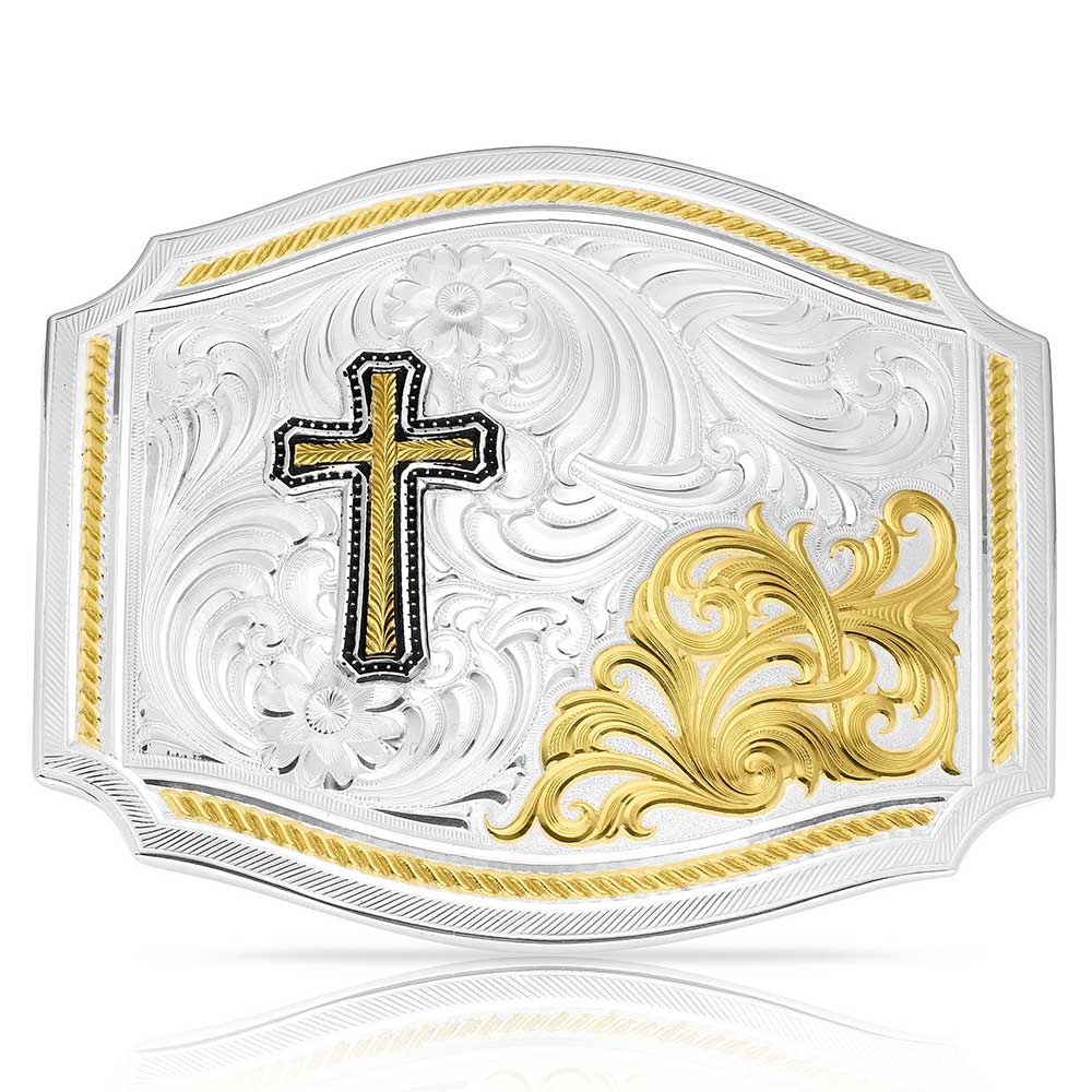 Montana Silversmith The Horseman Buckle with Cross 55710-929M