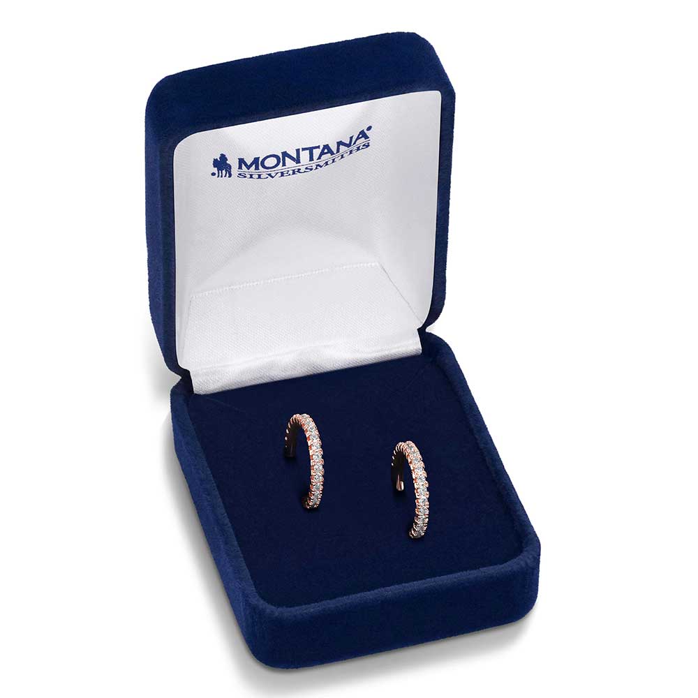 Montana Silversmith Everything is Rosy Hoop Earrings ER6212