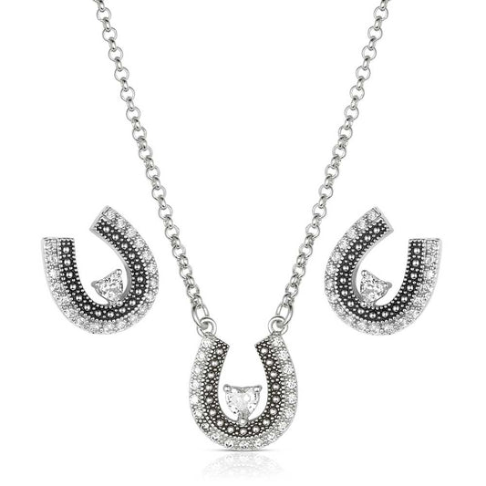 Montana Silversmith Lovely and Lucky Horseshoe Jewelry Set JS6307