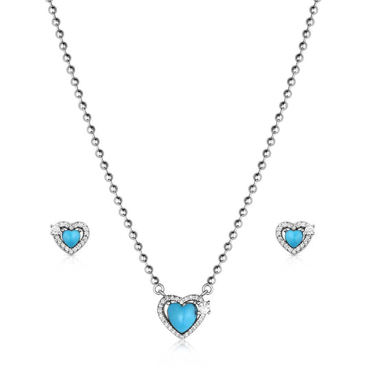 Montana Silversmith Hearts Of Turquoise Set JS6373
