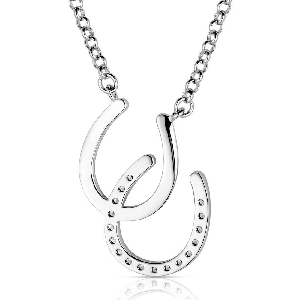 Montana Silversmith River Lights Double Horseshoe Opal Nacklace