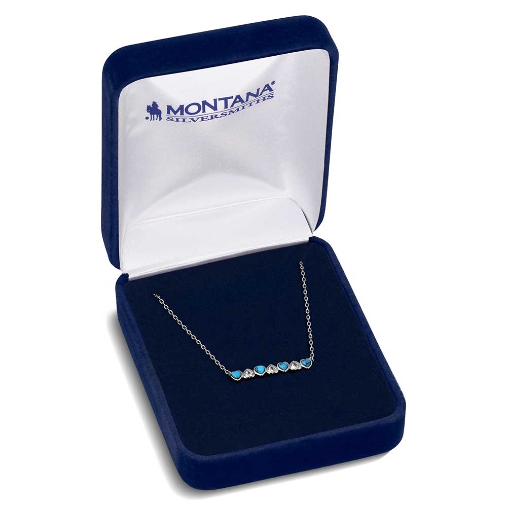 Montana Silversmith Alternating Hearts Necklace NC6227