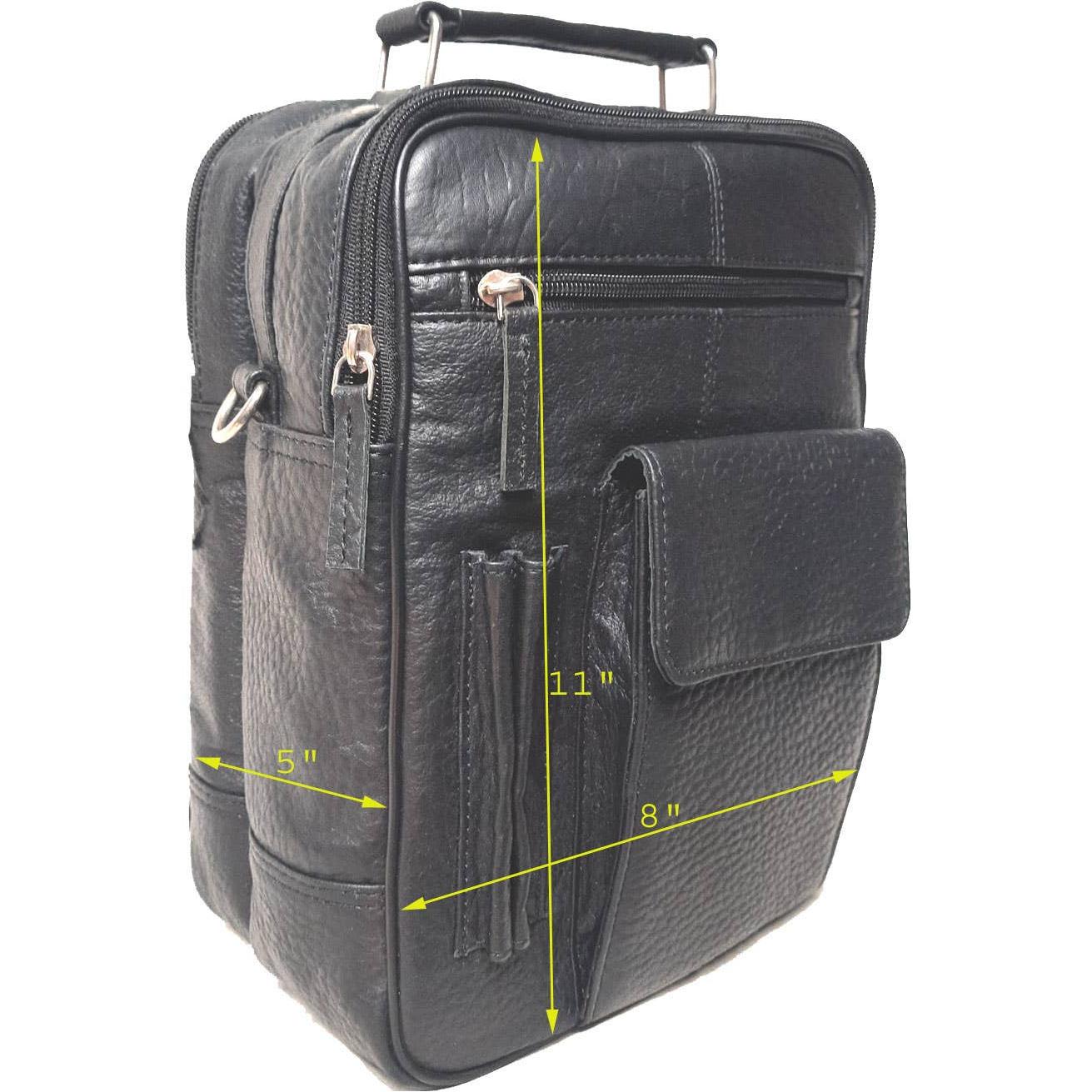 IGI CANADA - Genuine Leather Men's Large Shoulder Messenger Bag # 8550