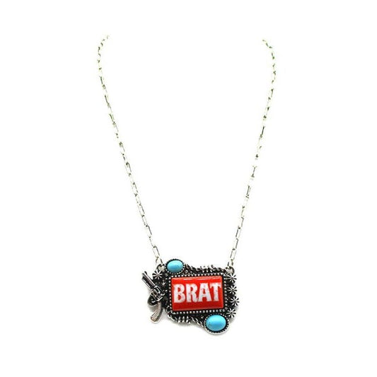 Western Brat Turquoise Pendant Necklace