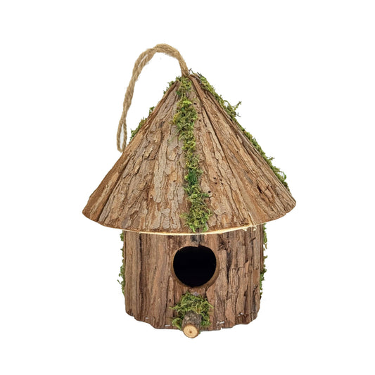 Woodland Bark Hut Birdhouse