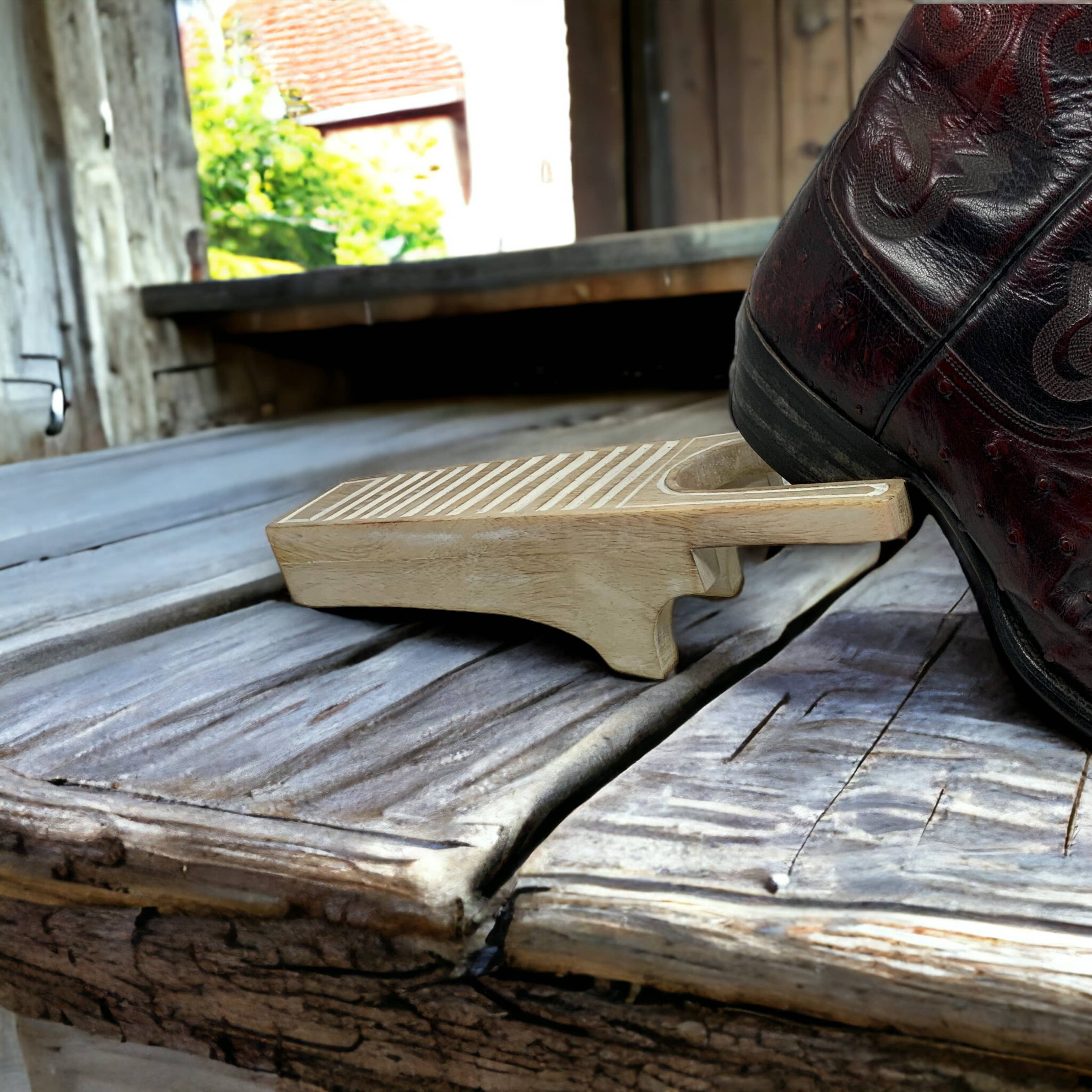 Boca Chica Hand Carved Mango Wood Boot & Shoe Jack