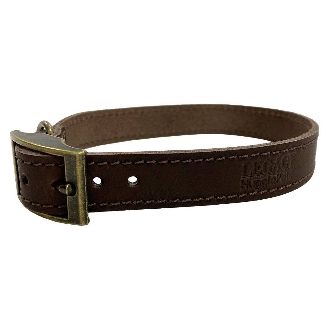 HugglePets Legacy Leather Dog Collar
