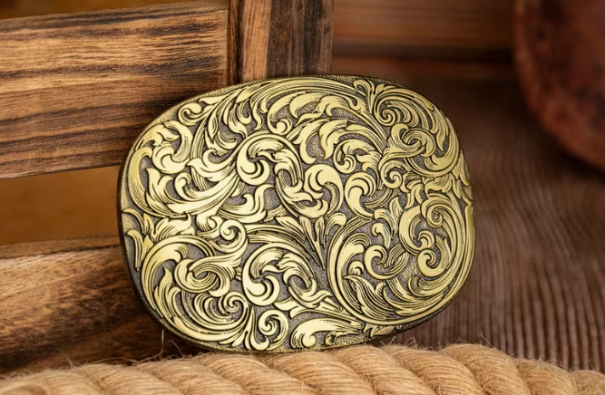 Bronze Flora Ornated Belt Buckle 1825BNZ