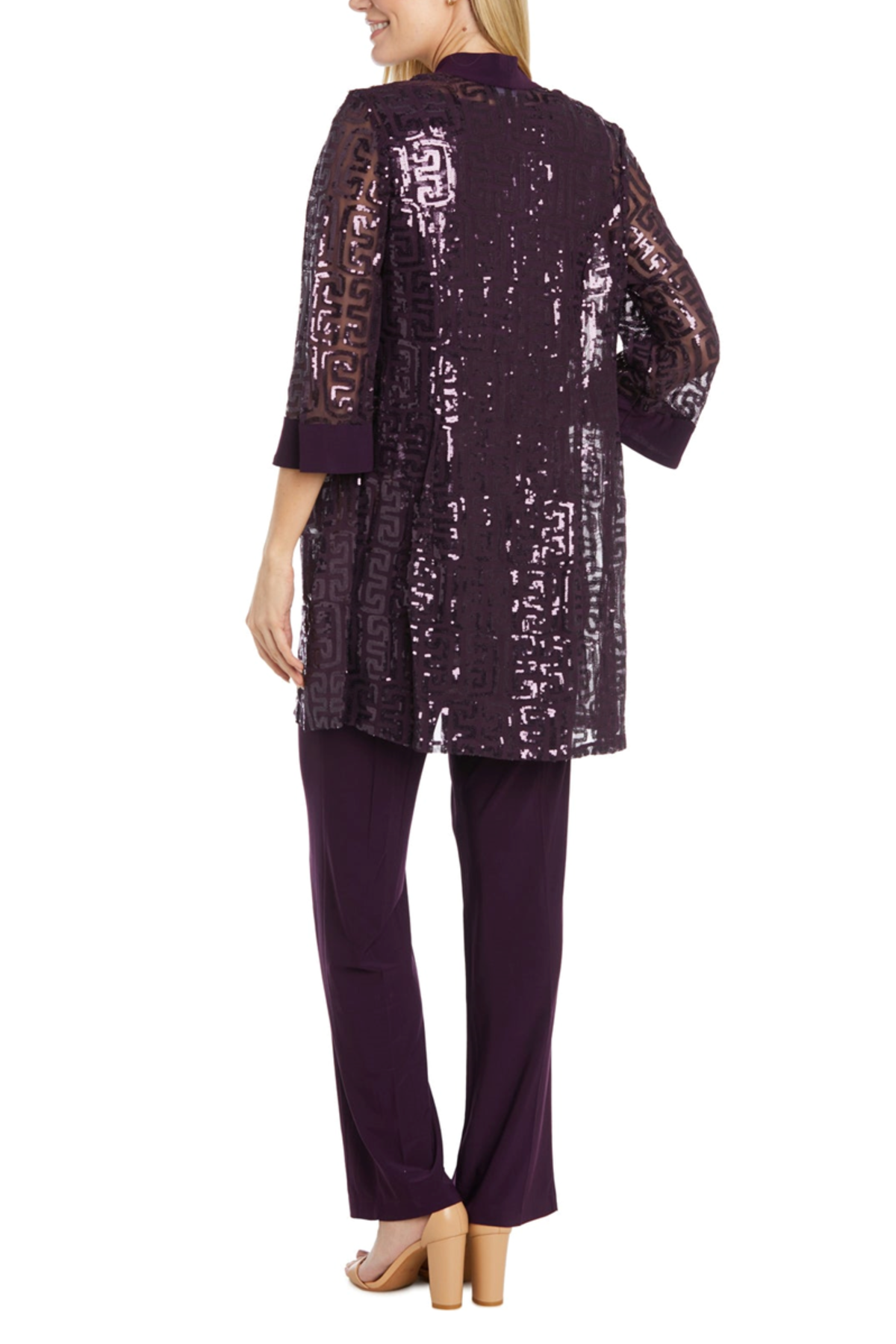 RM Richards 3-Piece Sequined Pants Suit 9761