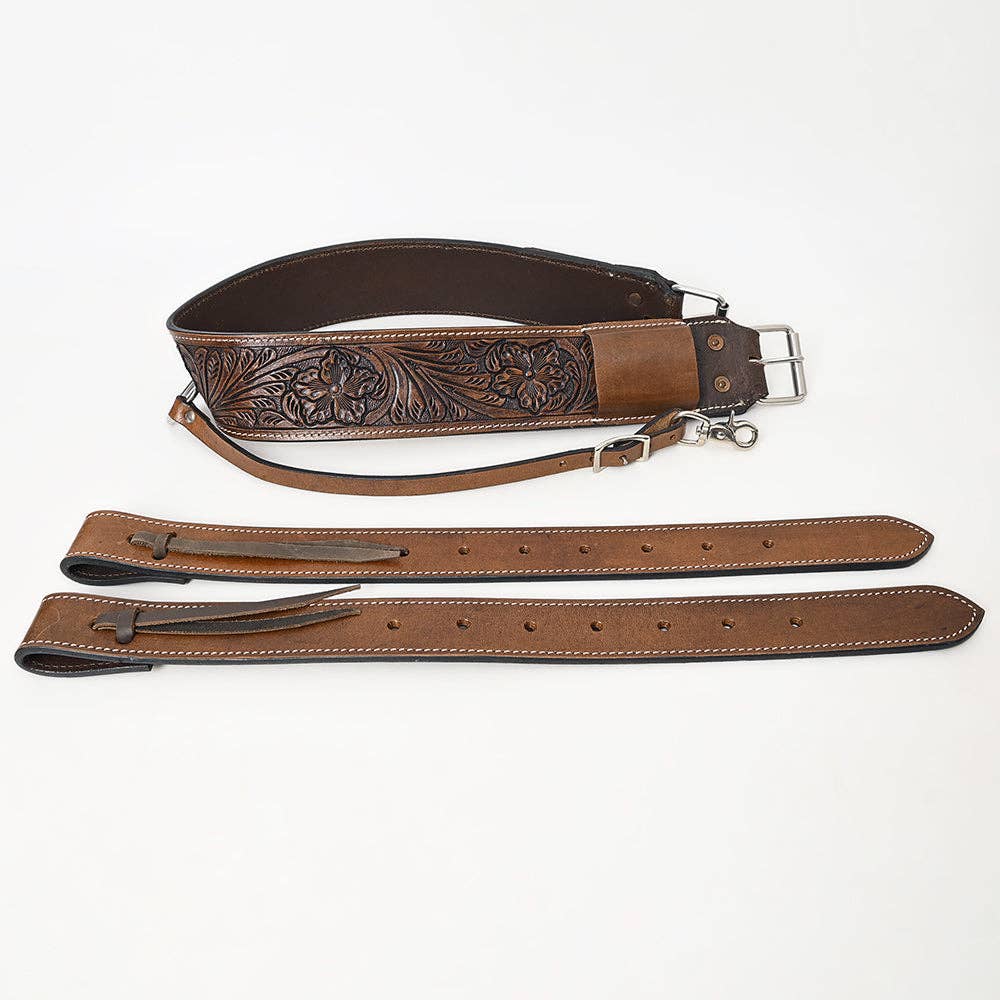 HILASON Horse Western Carved Leather Rear Flank Back Cinch Girth Saddle Billets Comfytack | Billet Strap