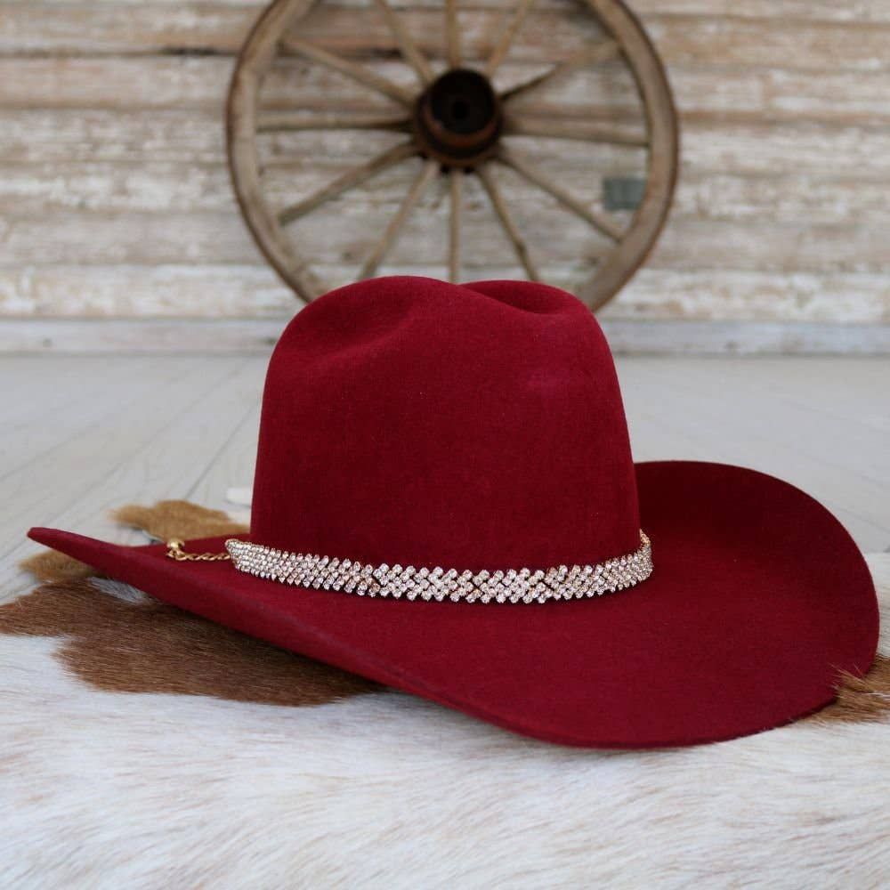 Willow Lane Hat Co. - Gold Rhinestone Bling Hat Band - The Loretta