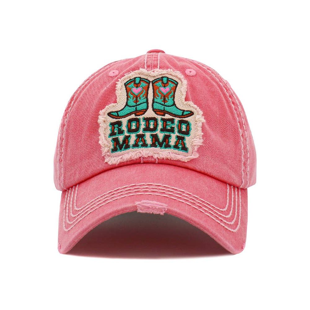 RODEO MAMA Washed Vintage Baseball Cap