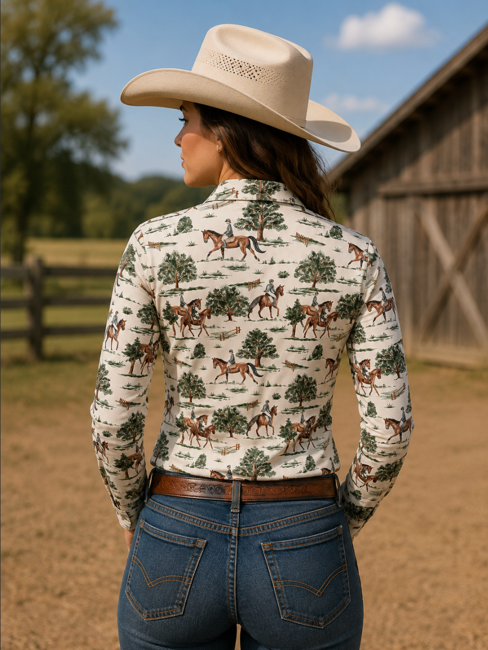 Countryside Canter Quarter Zip Long Sleeve Sun Shirt