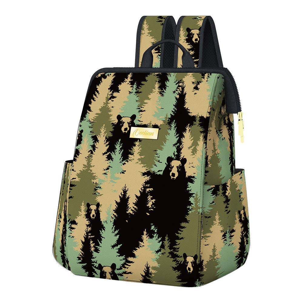 Encounter the Brown Bear Series Picnic Cooler Backpack  Camo Design for the Adventurous Explorer
