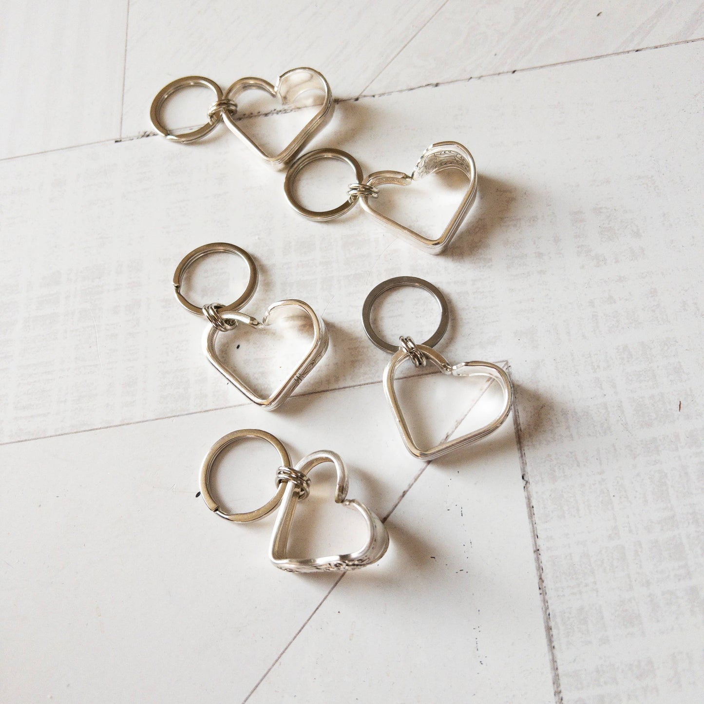 Bent Heart Keychain
