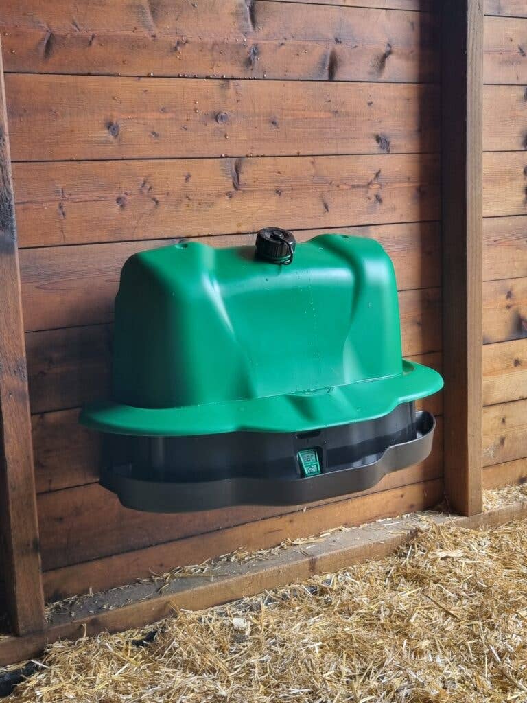 Mountable Self-filling Poultry Drinker, Green, 12L