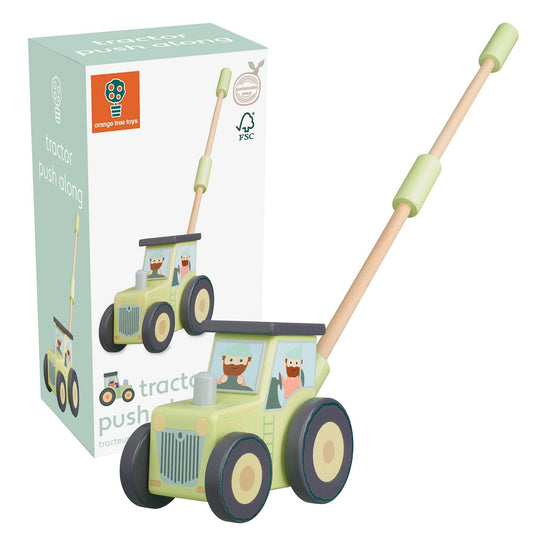 Orange Tree Toys - Tractor Wooden Boxed Push Along