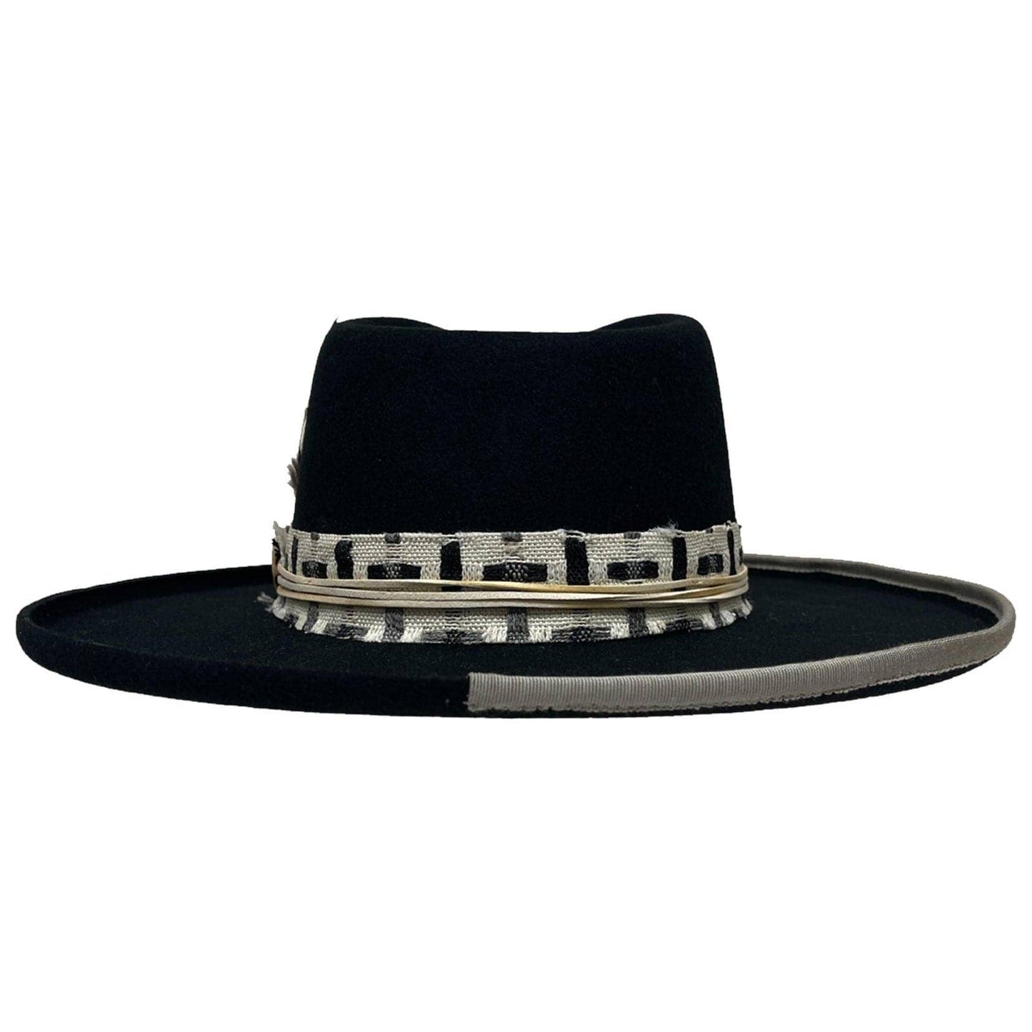 Wool Felt Teardrop Curled Brim Hat- Style Lounge