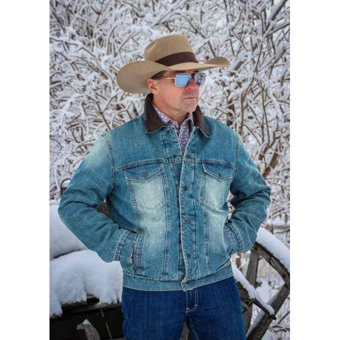Men's Insulated Western Denim Jacket | Style M261114