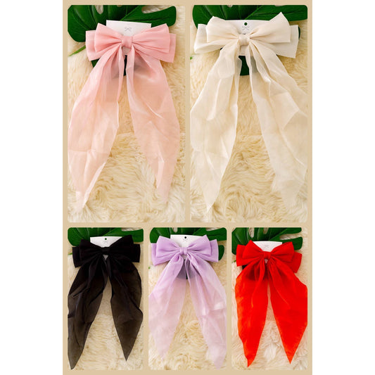 COQUETTE ❤️CHIFFON❤️ HAIR BOWS FOR MOM!! AVAILABLE IN 5COLOR