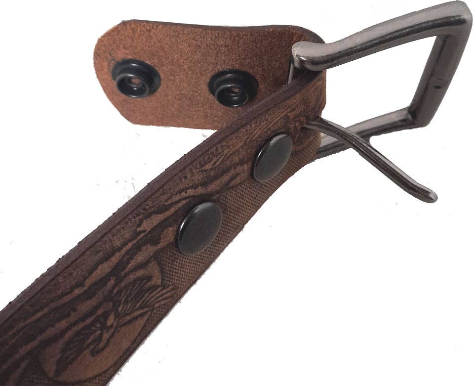 GENUINE LEATHER 40MM FOREST EMBOSSED BELT #1040