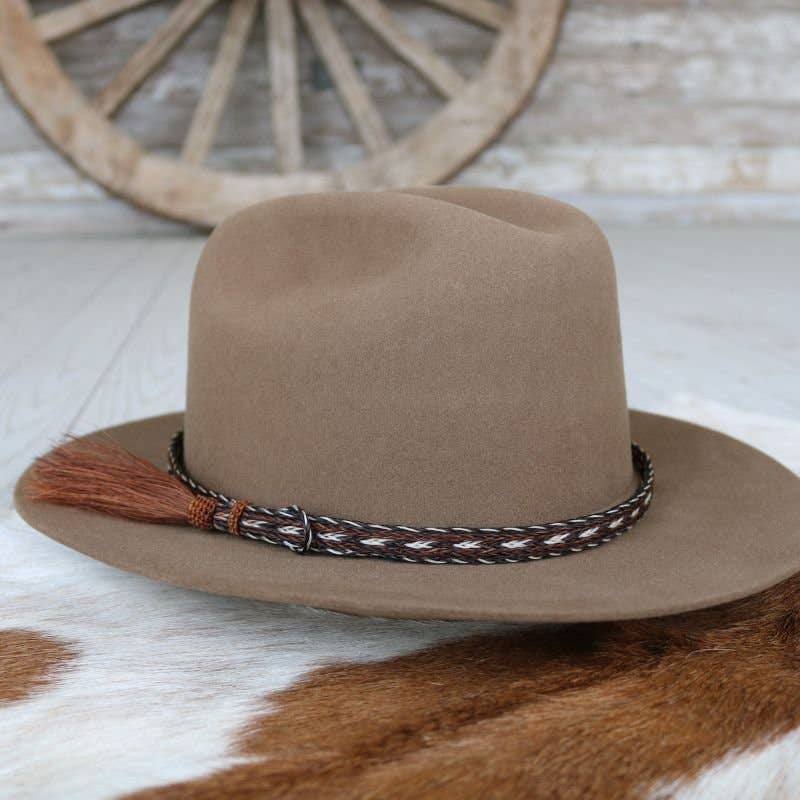 Horsehair Braided Single Tassel Hat Band - Duster